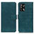 Custodia Portafoglio In Pelle Cover con Supporto K07Z per Oppo A74 4G Verde