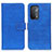 Custodia Portafoglio In Pelle Cover con Supporto K07Z per Oppo A74 5G Blu