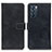 Custodia Portafoglio In Pelle Cover con Supporto K07Z per Oppo Reno6 5G Nero