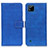 Custodia Portafoglio In Pelle Cover con Supporto K07Z per Realme C11 (2021) Blu