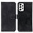 Custodia Portafoglio In Pelle Cover con Supporto K07Z per Samsung Galaxy A23 4G Nero