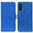 Custodia Portafoglio In Pelle Cover con Supporto K07Z per Sony Xperia 10 III Lite Blu