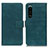 Custodia Portafoglio In Pelle Cover con Supporto K07Z per Sony Xperia 5 III SO-53B Verde