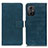 Custodia Portafoglio In Pelle Cover con Supporto K07Z per Xiaomi Poco M4 5G Verde