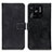 Custodia Portafoglio In Pelle Cover con Supporto K07Z per Xiaomi Redmi 10 India Nero