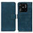 Custodia Portafoglio In Pelle Cover con Supporto K07Z per Xiaomi Redmi 10 Power Verde