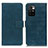 Custodia Portafoglio In Pelle Cover con Supporto K07Z per Xiaomi Redmi Note 11 4G (2021) Verde