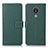 Custodia Portafoglio In Pelle Cover con Supporto K08Z per Nokia C21 Verde