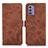 Custodia Portafoglio In Pelle Cover con Supporto K08Z per Nokia G310 5G Marrone