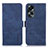 Custodia Portafoglio In Pelle Cover con Supporto K08Z per Oppo A18 Blu