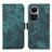 Custodia Portafoglio In Pelle Cover con Supporto K08Z per Oppo Reno10 5G Verde