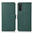 Custodia Portafoglio In Pelle Cover con Supporto K08Z per Sony Xperia 10 III Lite Verde