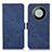 Custodia Portafoglio In Pelle Cover con Supporto K09Z per Huawei Mate 60 Blu