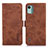 Custodia Portafoglio In Pelle Cover con Supporto K09Z per Nokia C12 Marrone