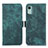 Custodia Portafoglio In Pelle Cover con Supporto K09Z per Nokia C12 Plus Verde