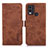 Custodia Portafoglio In Pelle Cover con Supporto K09Z per Nokia C22 Marrone