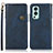 Custodia Portafoglio In Pelle Cover con Supporto K09Z per OnePlus Nord 2 5G Blu