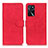 Custodia Portafoglio In Pelle Cover con Supporto K09Z per Oppo A16s Rosso
