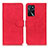 Custodia Portafoglio In Pelle Cover con Supporto K09Z per Oppo A54s Rosso