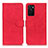 Custodia Portafoglio In Pelle Cover con Supporto K09Z per Oppo A55S 5G Rosso