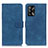 Custodia Portafoglio In Pelle Cover con Supporto K09Z per Oppo A74 4G Blu