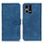 Custodia Portafoglio In Pelle Cover con Supporto K09Z per Oppo F21s Pro 4G Blu