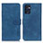 Custodia Portafoglio In Pelle Cover con Supporto K09Z per Oppo Reno7 5G Blu