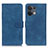 Custodia Portafoglio In Pelle Cover con Supporto K09Z per Oppo Reno9 5G Blu