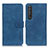 Custodia Portafoglio In Pelle Cover con Supporto K09Z per Sony Xperia 1 III Blu