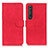 Custodia Portafoglio In Pelle Cover con Supporto K09Z per Sony Xperia 1 III Rosso