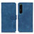 Custodia Portafoglio In Pelle Cover con Supporto K09Z per Sony Xperia 1 IV SO-51C Blu