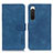 Custodia Portafoglio In Pelle Cover con Supporto K09Z per Sony Xperia 10 IV Blu