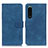 Custodia Portafoglio In Pelle Cover con Supporto K09Z per Sony Xperia 5 III SO-53B Blu