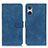 Custodia Portafoglio In Pelle Cover con Supporto K09Z per Sony Xperia 5 V Blu