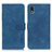 Custodia Portafoglio In Pelle Cover con Supporto K09Z per Sony Xperia Ace III Blu