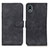 Custodia Portafoglio In Pelle Cover con Supporto K09Z per Sony Xperia Ace III SO-53C Nero