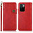 Custodia Portafoglio In Pelle Cover con Supporto K09Z per Xiaomi Redmi 10 (2022) Rosso