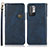 Custodia Portafoglio In Pelle Cover con Supporto K09Z per Xiaomi Redmi Note 10 5G Blu