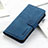 Custodia Portafoglio In Pelle Cover con Supporto KZ3 per Huawei Honor X8b Blu