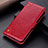Custodia Portafoglio In Pelle Cover con Supporto KZ6 per Huawei Nova 8i Rosso