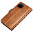 Custodia Portafoglio In Pelle Cover con Supporto L01 per Apple iPhone 11 Pro Max Arancione