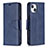 Custodia Portafoglio In Pelle Cover con Supporto L01 per Apple iPhone 13 Blu