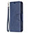 Custodia Portafoglio In Pelle Cover con Supporto L01 per Apple iPhone 13 Blu