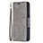 Custodia Portafoglio In Pelle Cover con Supporto L01 per Apple iPhone 13 Grigio