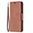 Custodia Portafoglio In Pelle Cover con Supporto L01 per Apple iPhone 13 Marrone