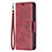 Custodia Portafoglio In Pelle Cover con Supporto L01 per Apple iPhone 13 Rosso