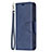 Custodia Portafoglio In Pelle Cover con Supporto L01 per Apple iPhone 14 Plus Blu