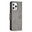 Custodia Portafoglio In Pelle Cover con Supporto L01 per Apple iPhone 14 Pro Grigio Scuro