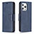 Custodia Portafoglio In Pelle Cover con Supporto L01 per Apple iPhone 14 Pro Max Blu