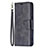 Custodia Portafoglio In Pelle Cover con Supporto L01 per Apple iPhone 15 Nero